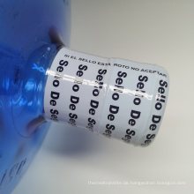 Versiegelungskappe 5 Gallone Plastik PVC Schrumpfflaschenbezeichnungen